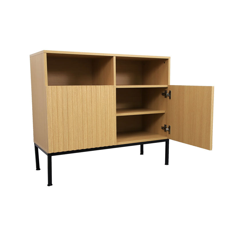 Modern Coffee Bar Sideboard – Walnut Finish