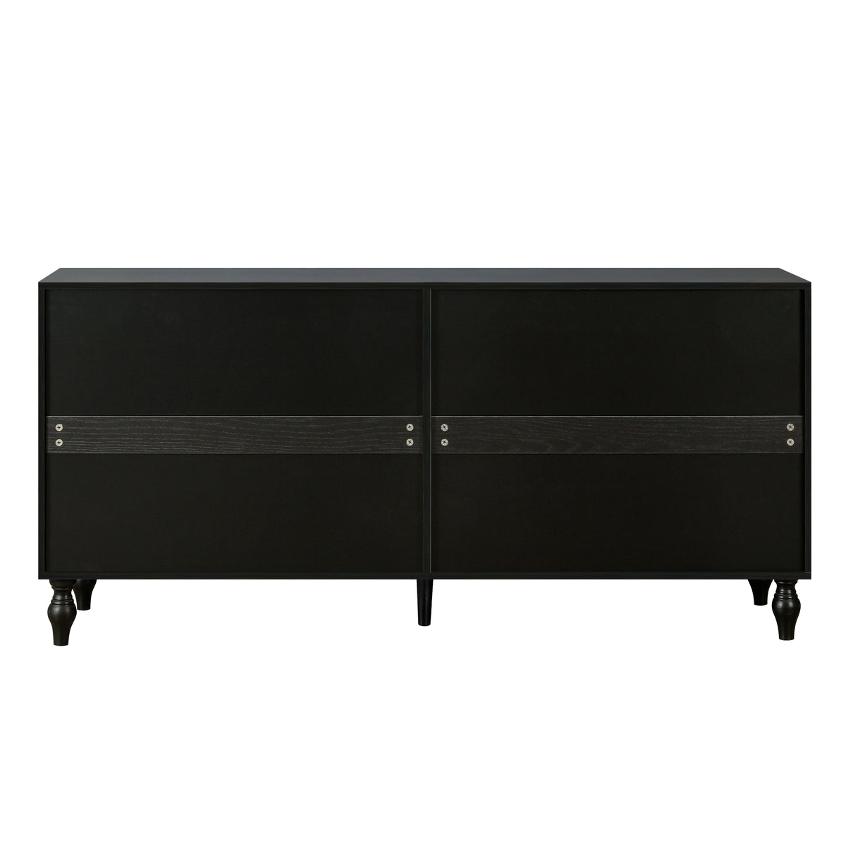 Vintage White Faceted Accent Cabinet with Black Frame