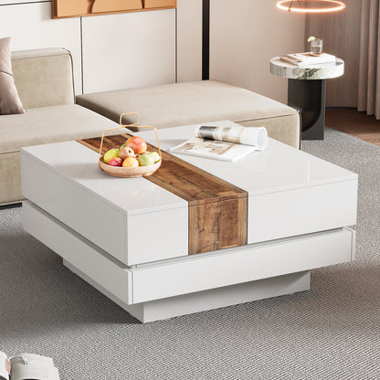 Modern Storage Coffee Table White