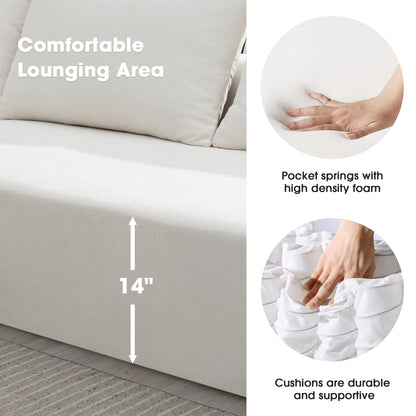 Modular Sectional Sofa – White Linen