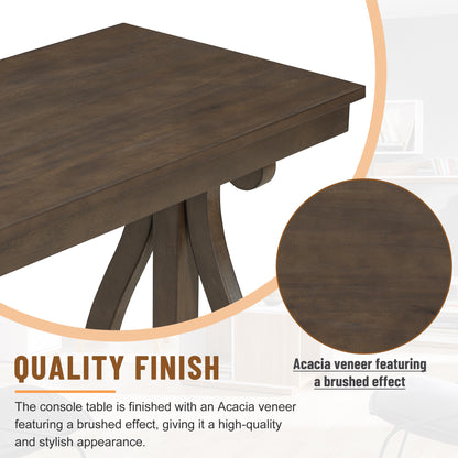 Walnut Farmhouse Console Table – 48”