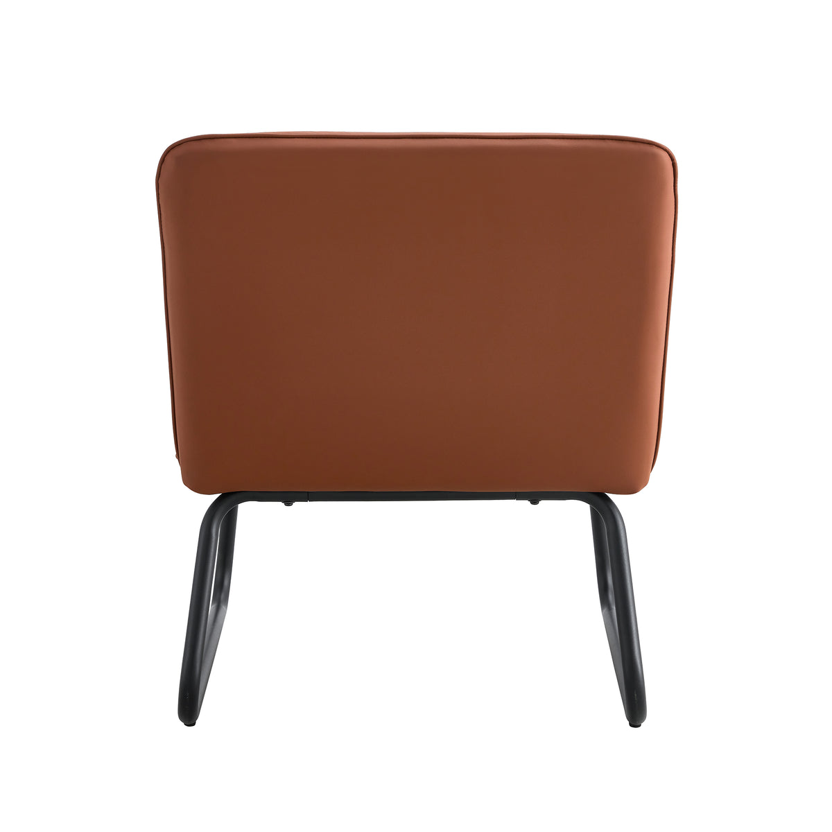 Brown Armless Lounge Chair – Black Legs