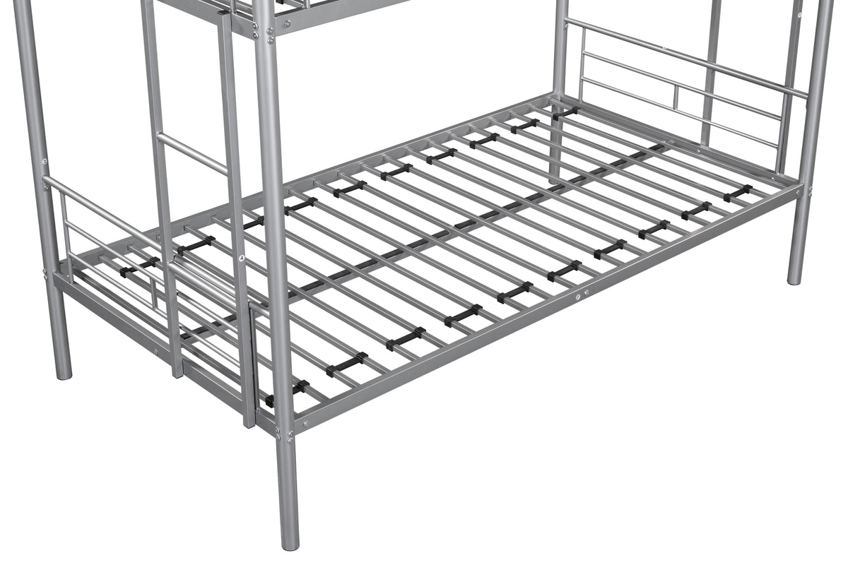 Metal Bunk Bed Silver