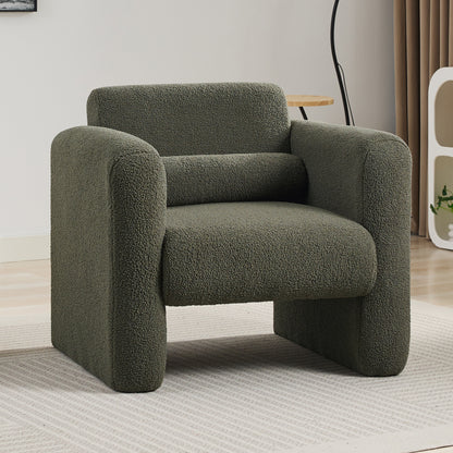 Sheepskin Armchair in Seaweed Green