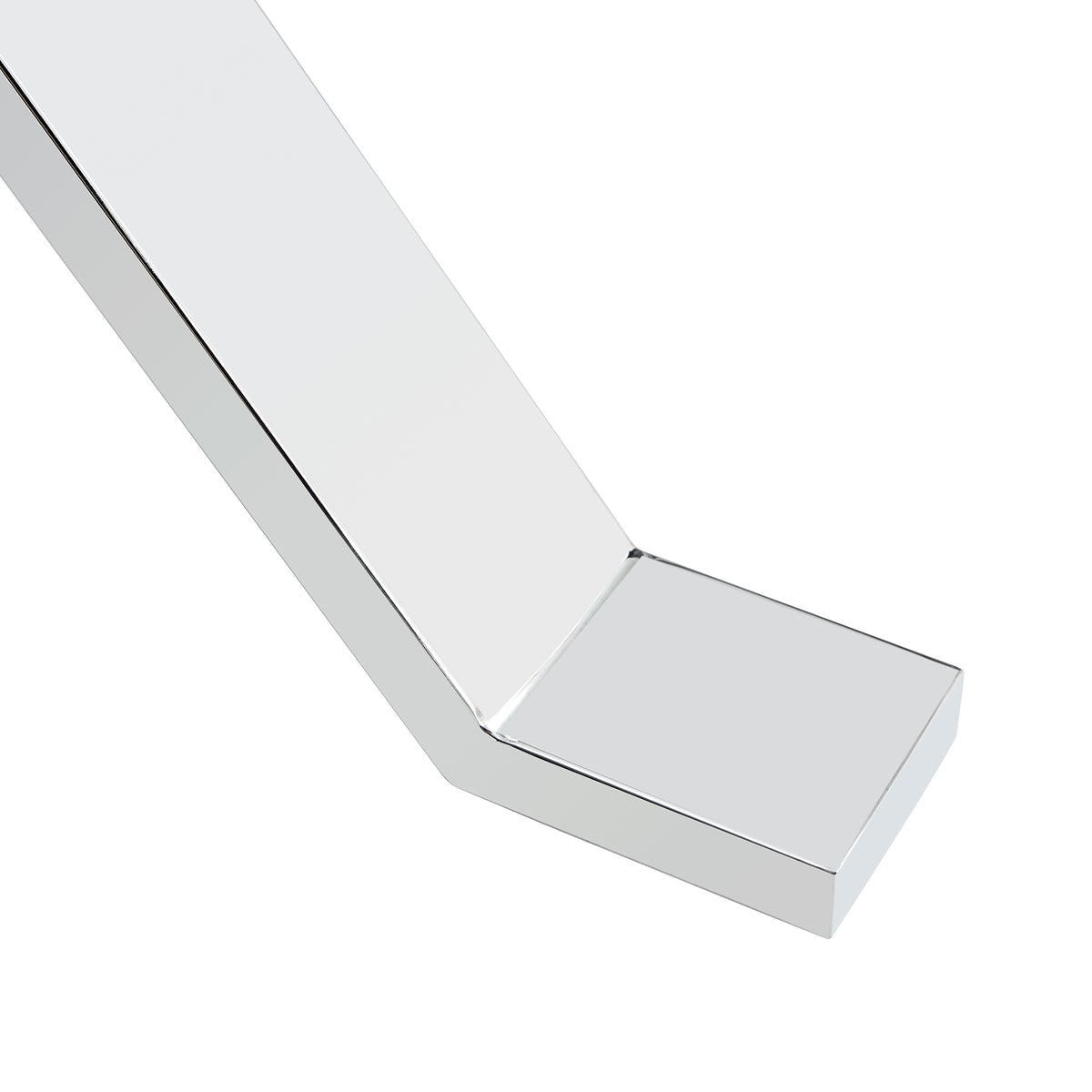 Glass Dining Table – Silver Metal Legs