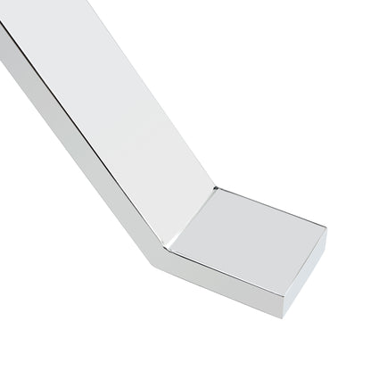 Glass Dining Table – Silver Metal Legs