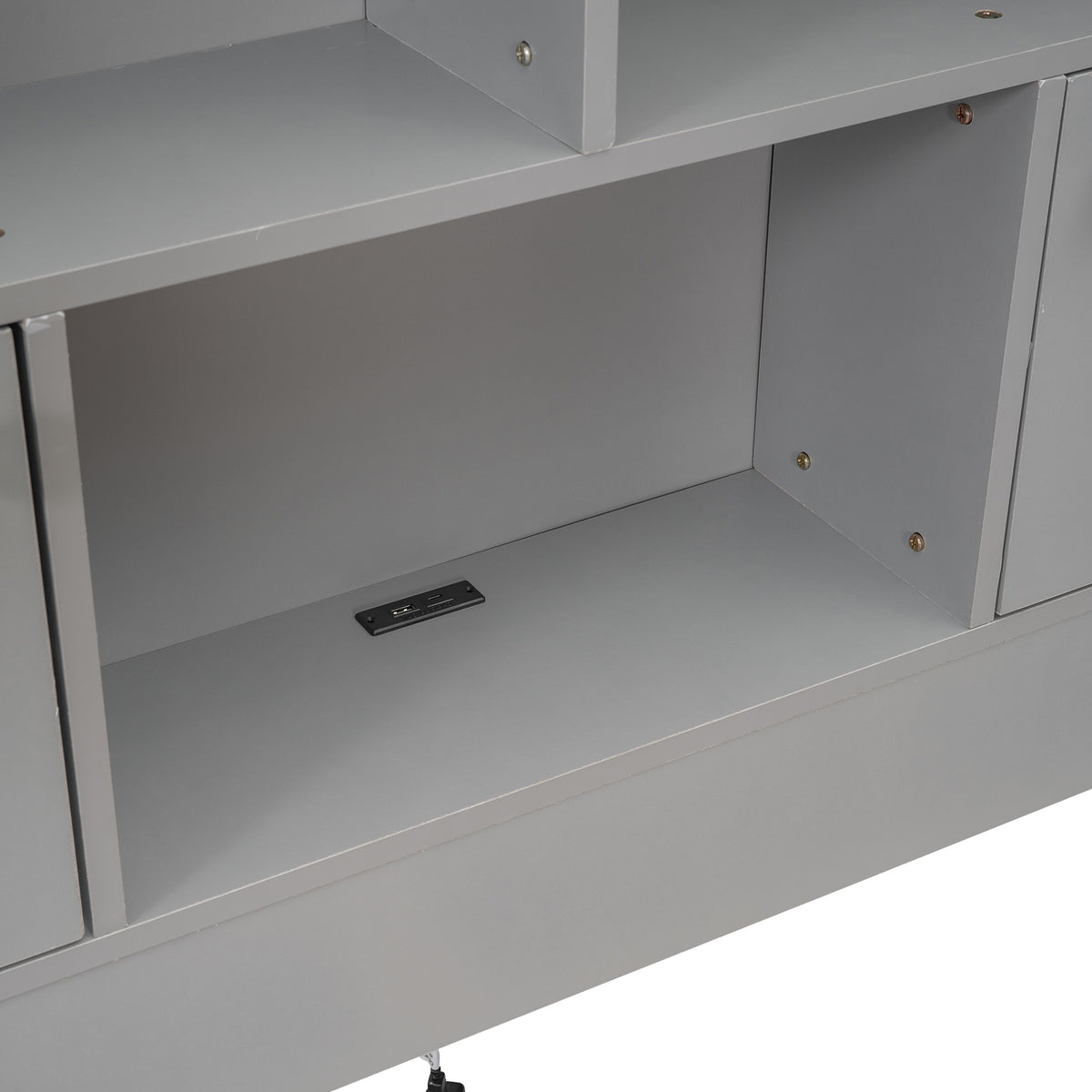 Full Platform Bed Gray