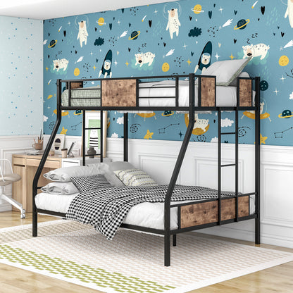 Twin over Full Metal Bunk Bed Silver