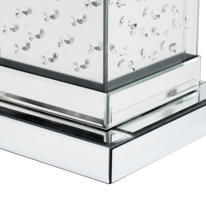 Crystal LED Side Table White