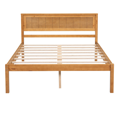 Platform Bed Frame Full Oak