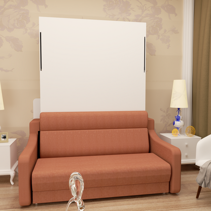 Full Sofa Bed with Drawers White