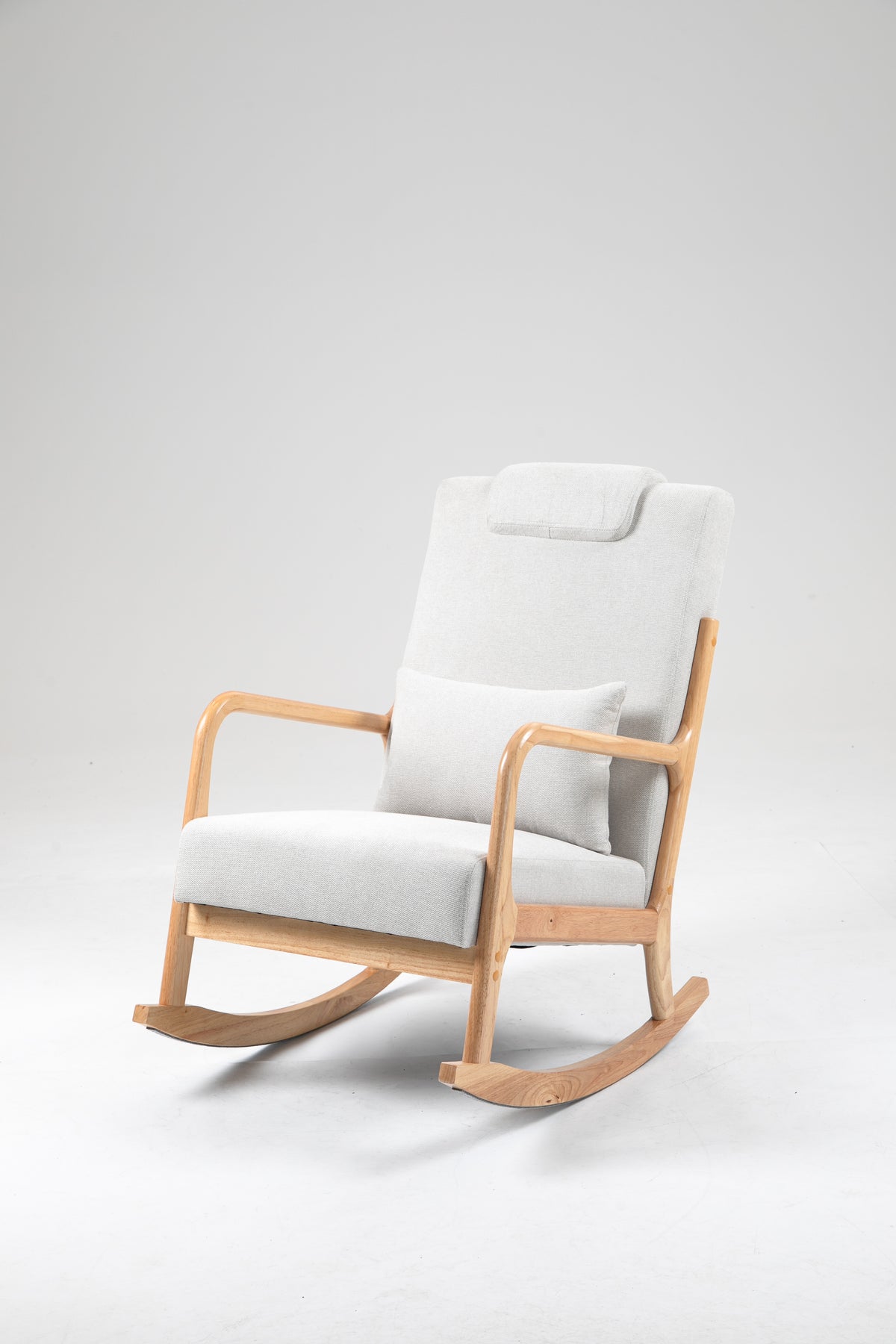 Upholstered Rocking Chair Beige