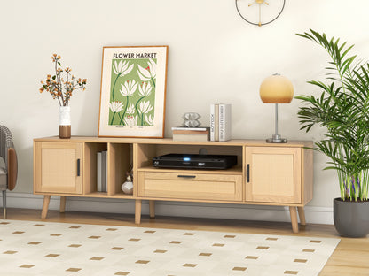 Rattan TV Console – Natural Brown
