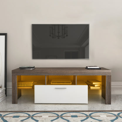 Modern Brown TV Stand with Bracket