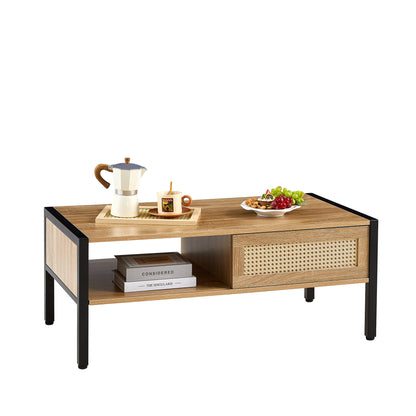 Rattan Coffee Table – Modern Natural Weave