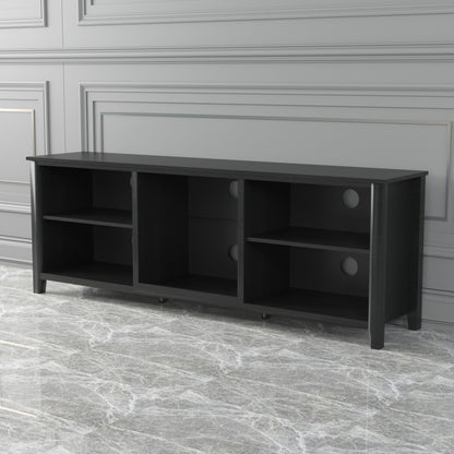 Modern Media Console TV Stand Black