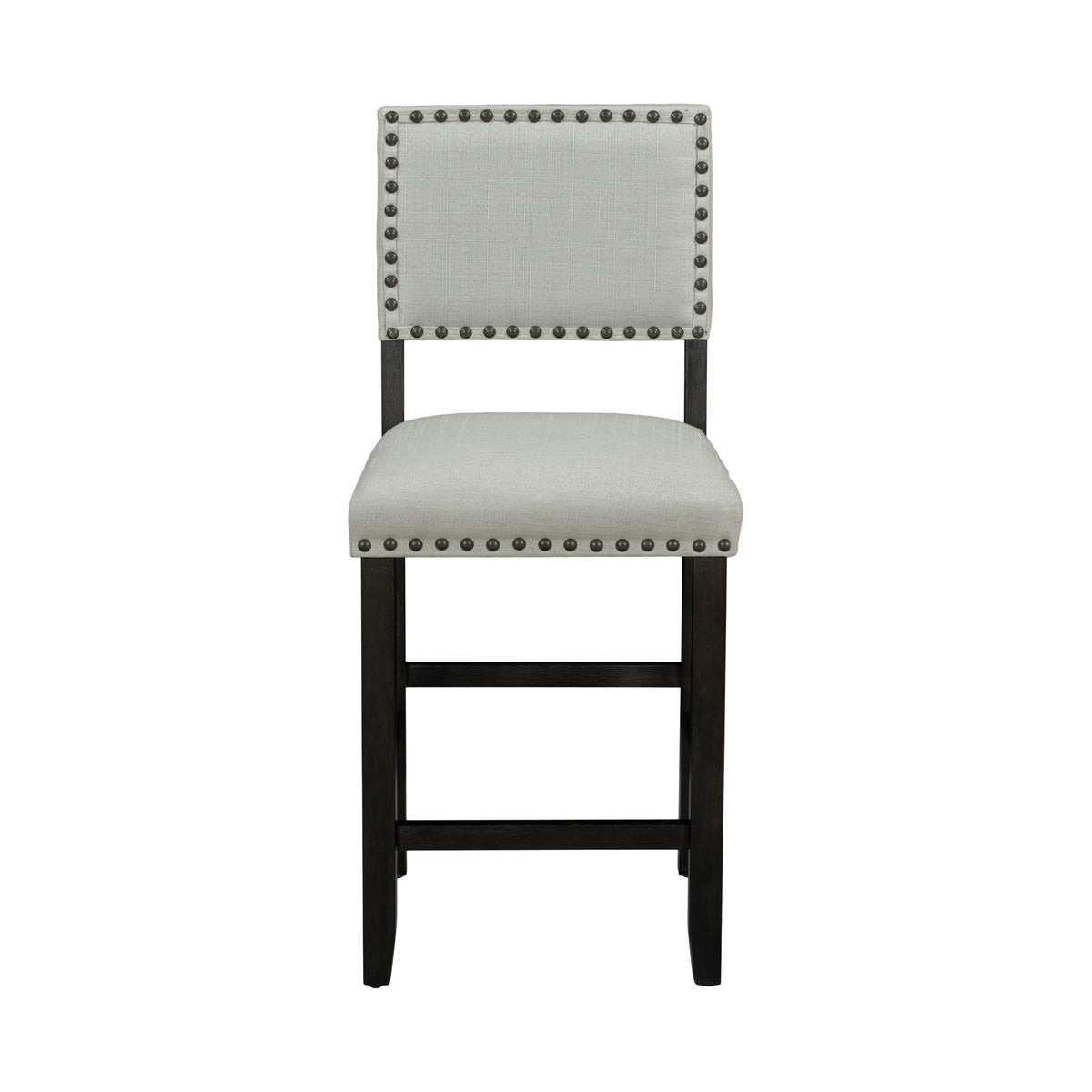Espresso 5-Piece Counter Height Dining Set – Solid Wood Table with Upholstered Chairs
