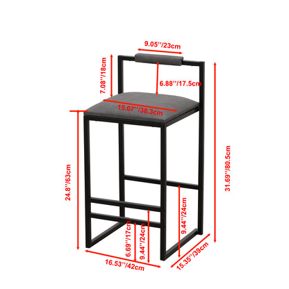 Gray Counter Barstool Set (2 pcs)