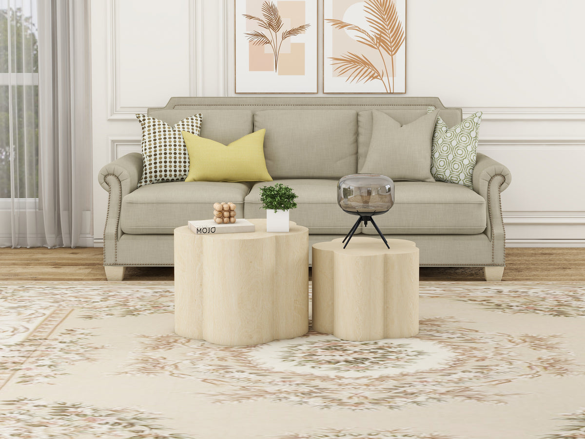 Black 2-Piece Cloud Coffee Table Set – Modern Nesting Tables