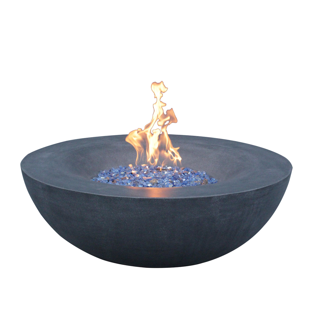 42-Inch Concrete Fire Pit Dark Gray
