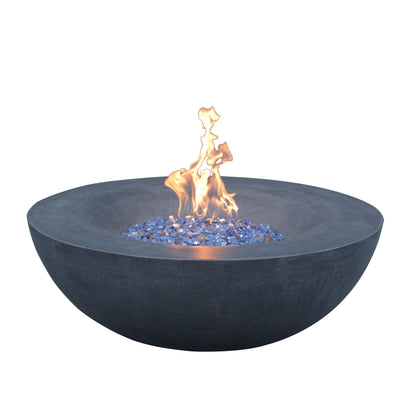 42-Inch Concrete Fire Pit Dark Gray