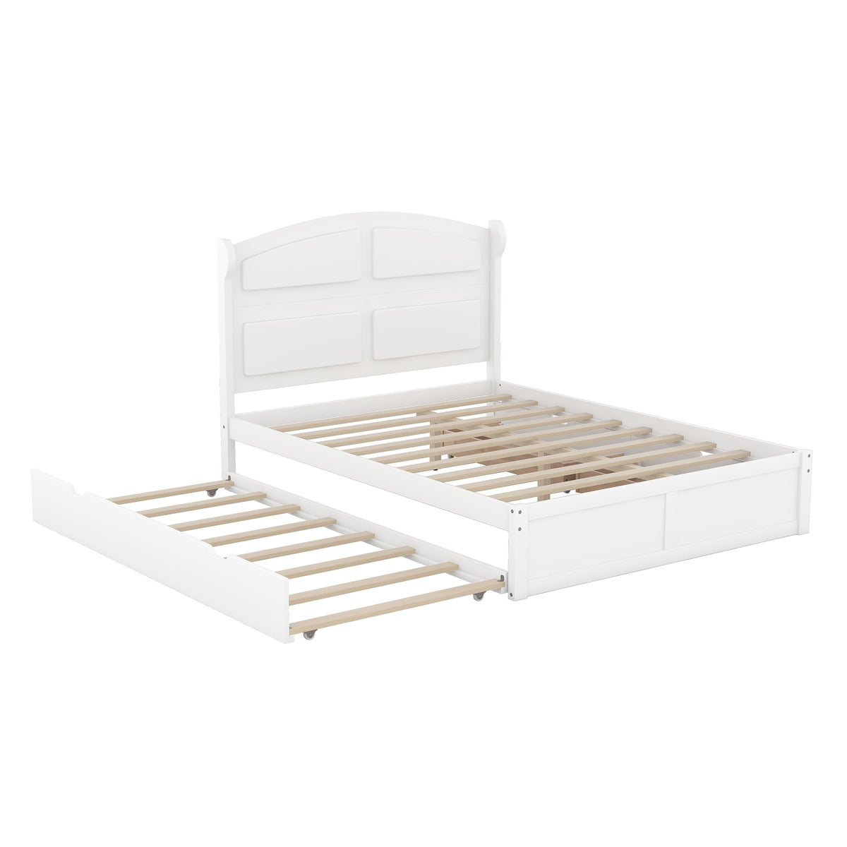 Wood Queen Platform Bed White