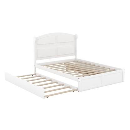 Wood Queen Platform Bed White