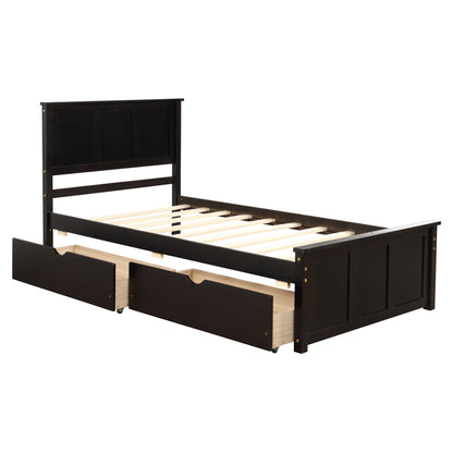 Twin Storage Bed Espresso