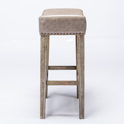 Farmhouse Island Bar Stools Gray