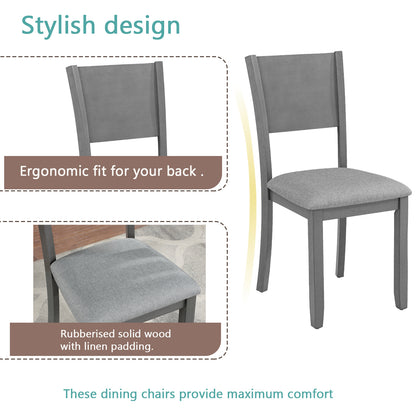 5-Piece Dining Set Gray