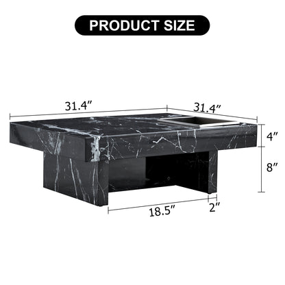 Black Pattern Modern Coffee Table