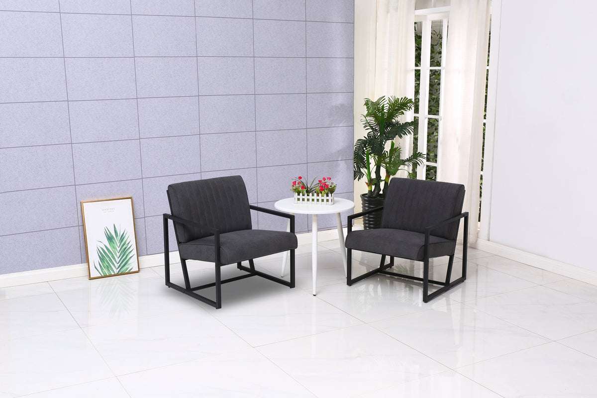 Grey Steel Armchair – Modern Dining