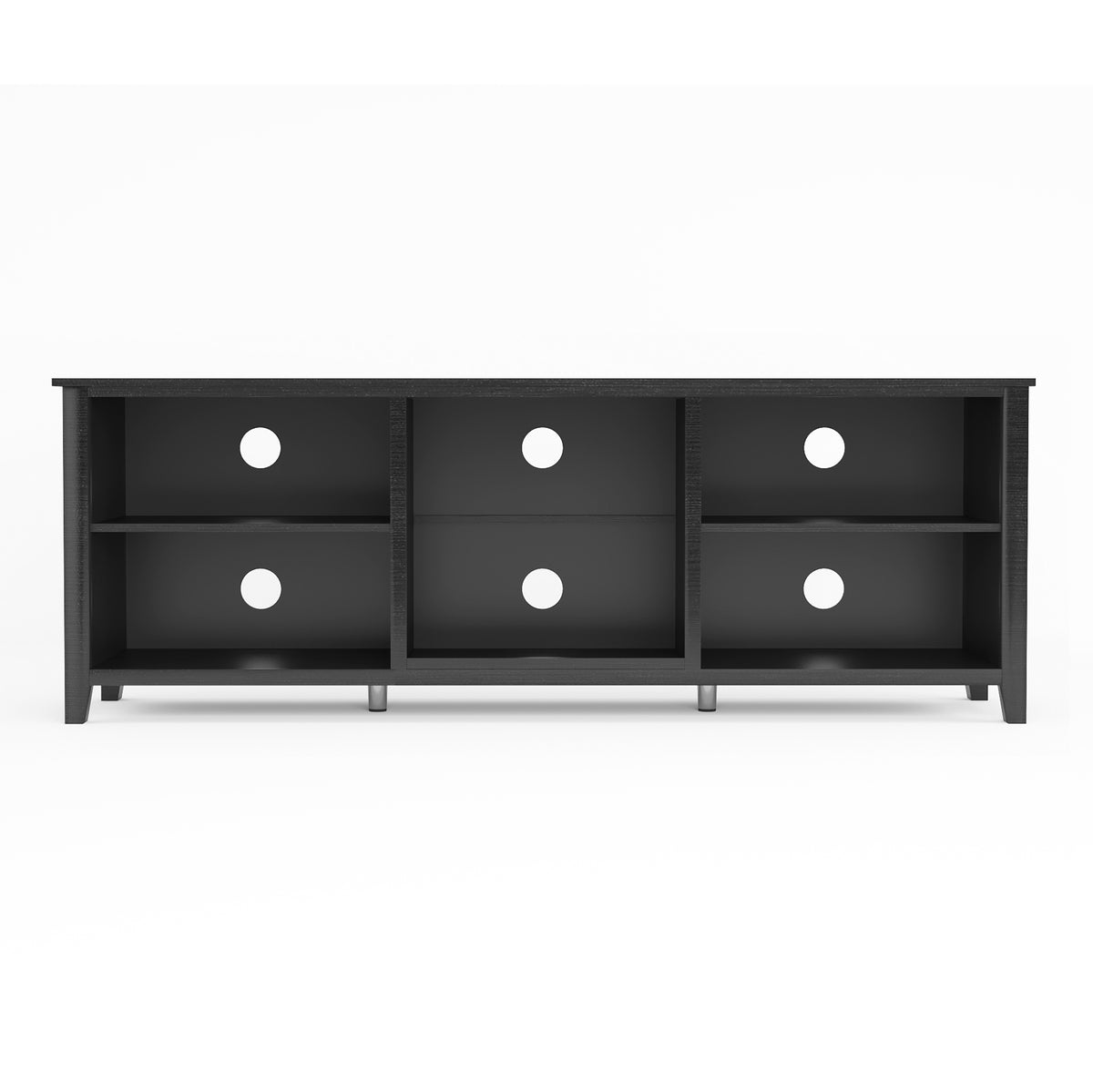 Modern Media Console TV Stand Black