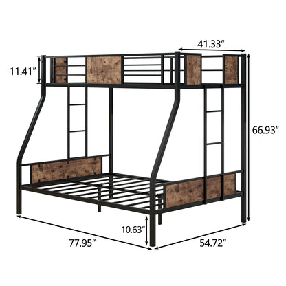 Twin over Full Metal Bunk Bed Silver