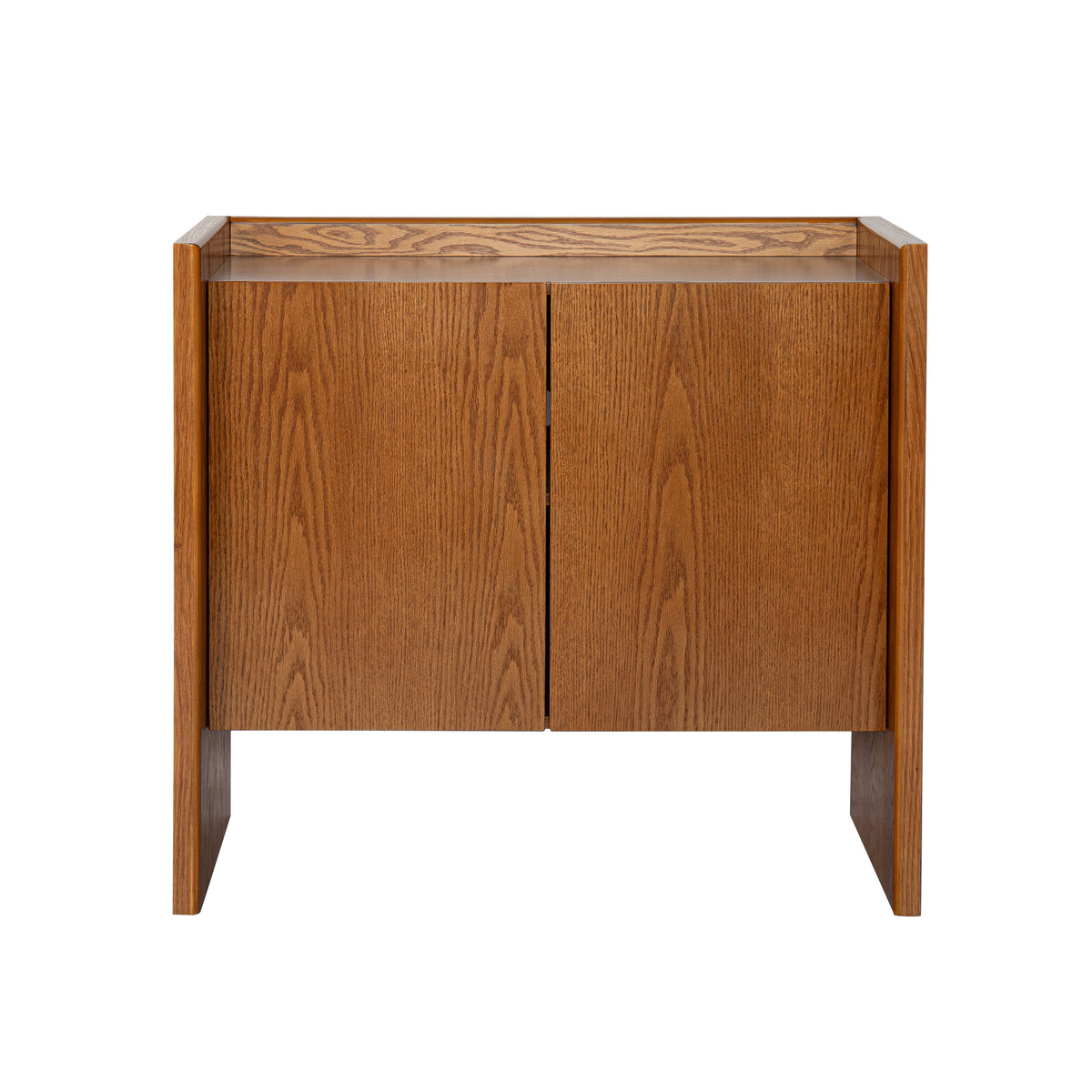 Walnut Buffet Cabinet with Storage Panels