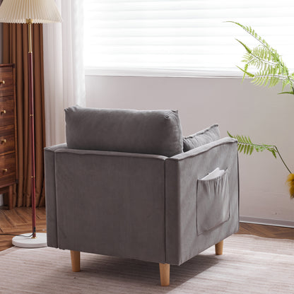 Modern Fabric Club Chair Gray
