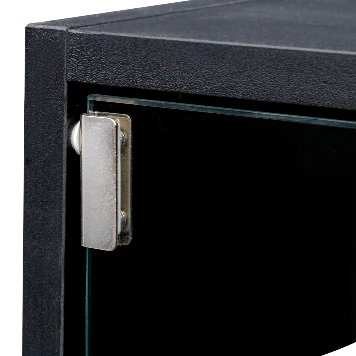Black Glass Shoe Cabinet with RGB LED Lights