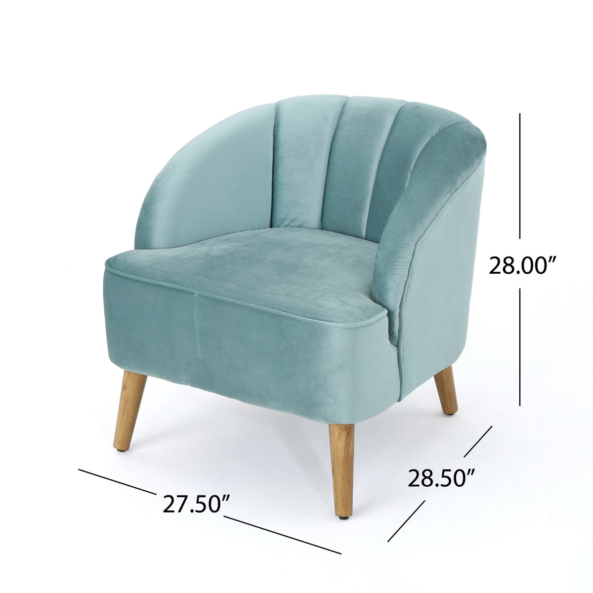 Velvet Accent Chair for Living Rooms Blue