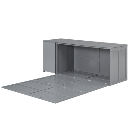 Queen Murphy Bed with Rotating Base Gray