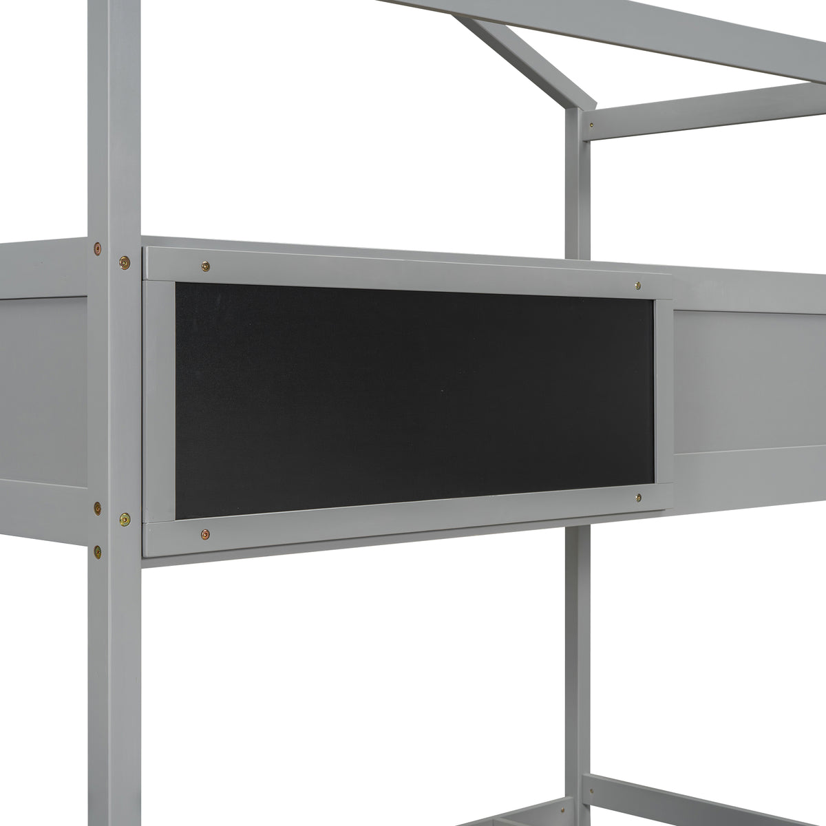 Twin-Full Storage Bunk Bed – Gray
