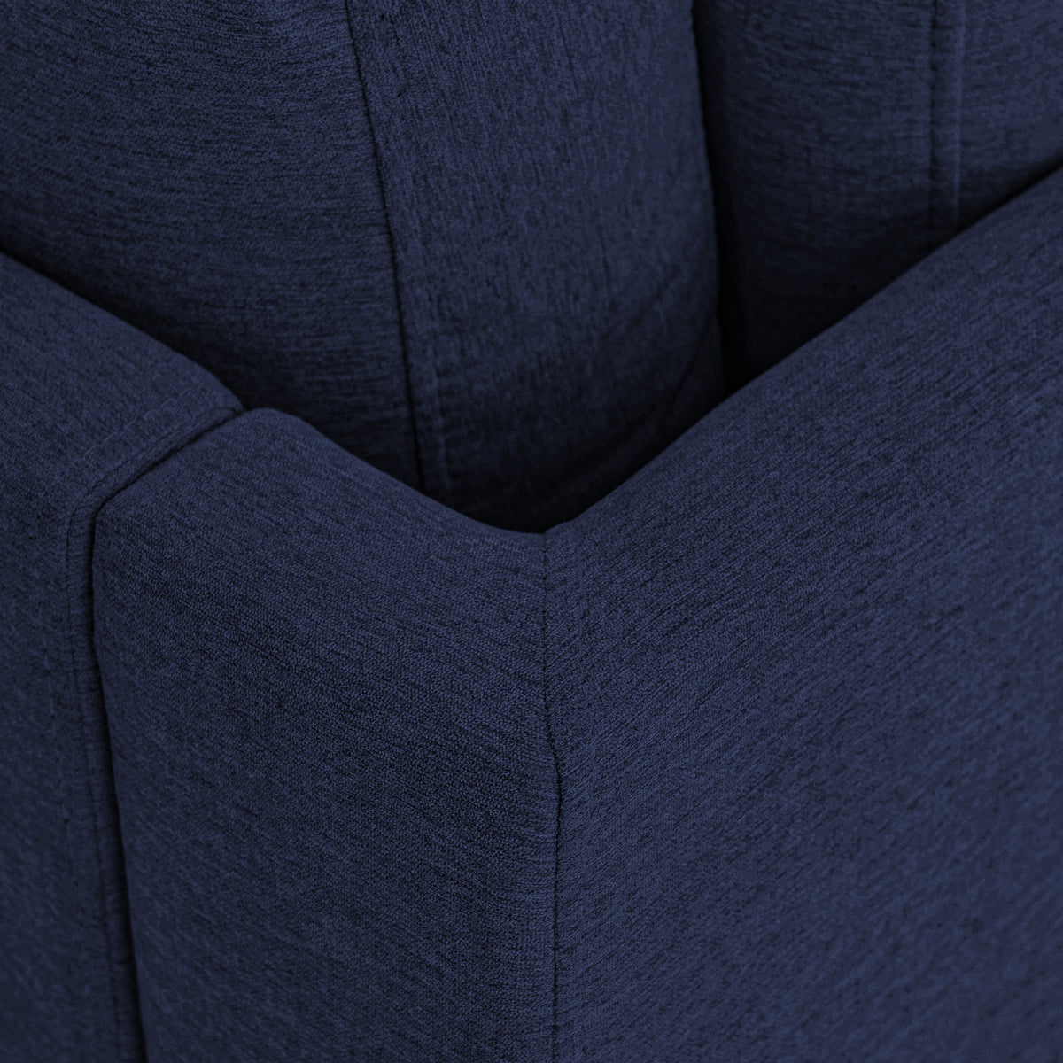 Mid-Century Linen Chaise Lounge – Blue