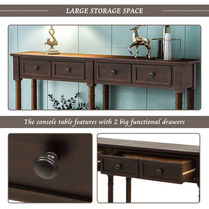 Console Table with Storage Espresso