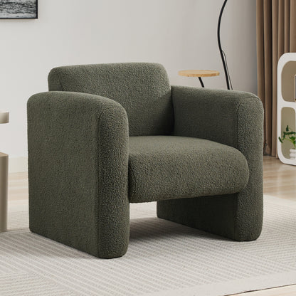 Sheepskin Armchair in Seaweed Green