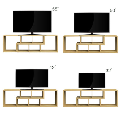 L-Shaped Oak Display Shelf – Modern Storage Unit