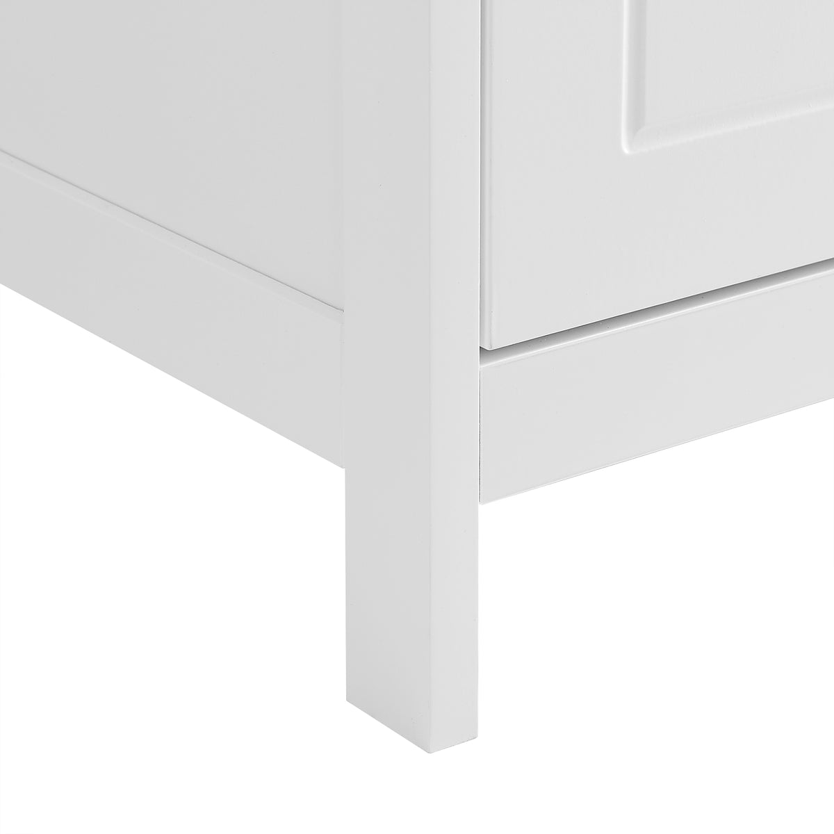 White Bathroom Storage Cabinet with Drawers