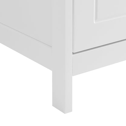 White Bathroom Storage Cabinet with Drawers