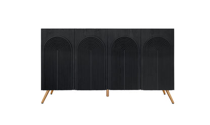 Arched 4-Door Buffet Cabinet