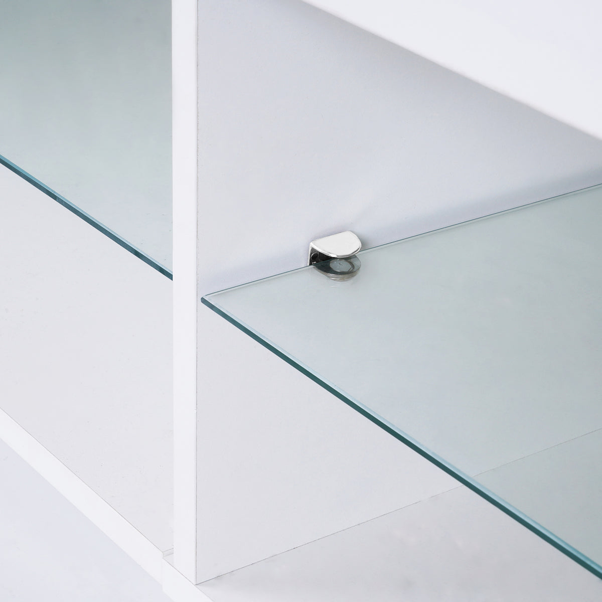 LED TV Stand High Gloss White