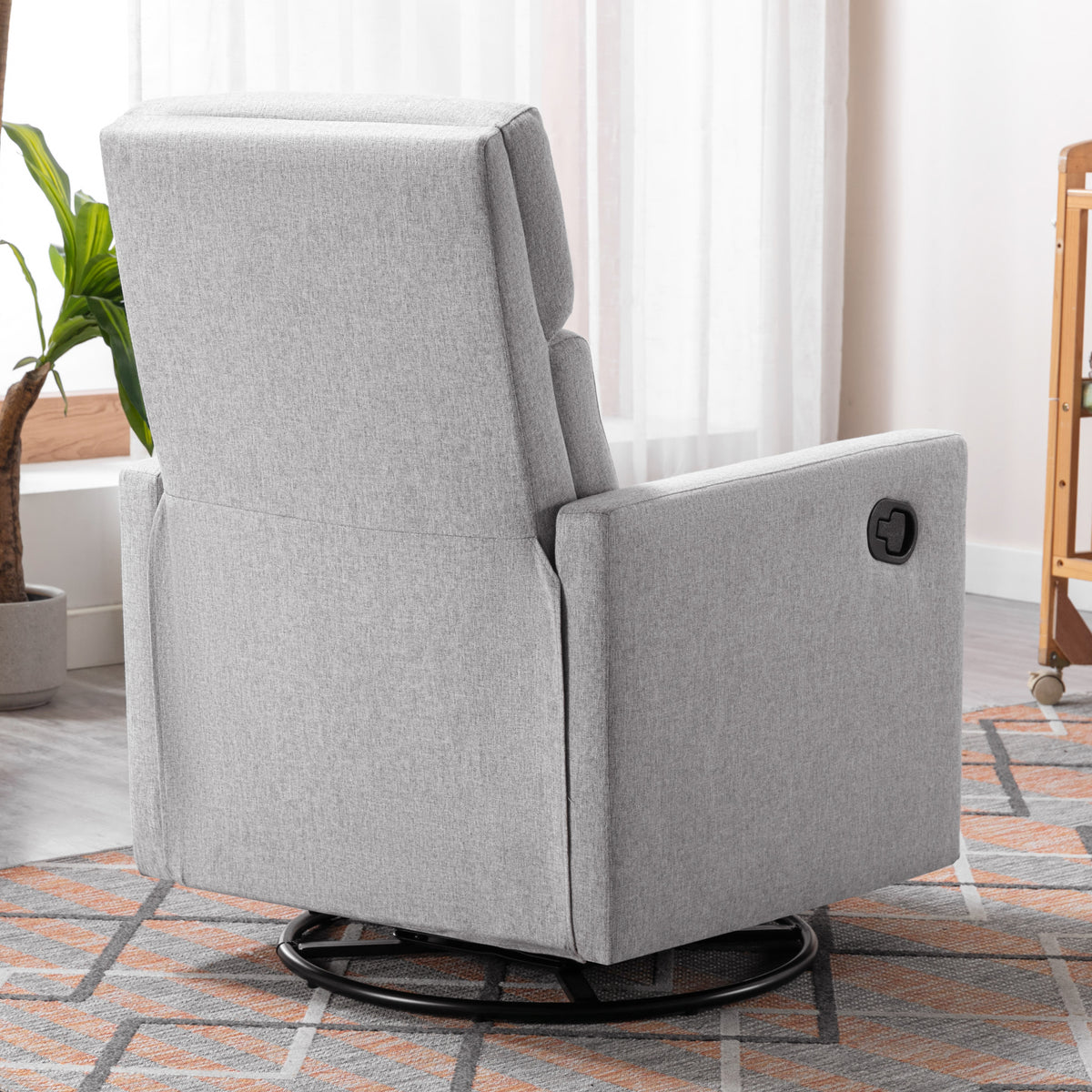 Upholstered Rocker Chair Gray