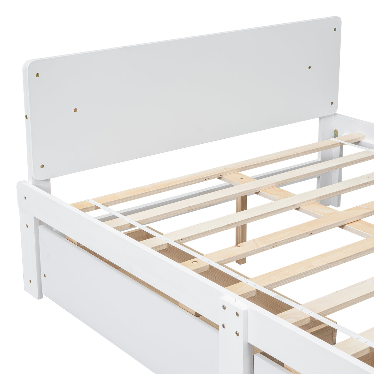 Full Bed with Bench White